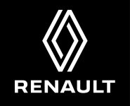 Renault brand logo car symbol with name white design french automobile illustration with black